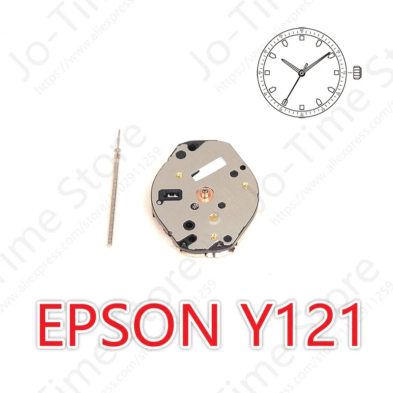 Jewels In Quartz Watches - حركة ساعة كوارتز Y121 مع عمود