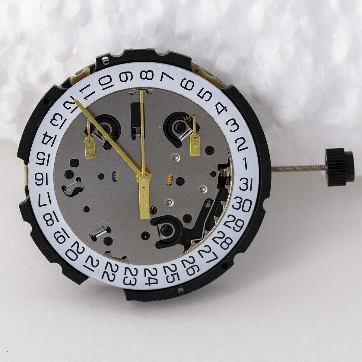 Jewels In Quartz Watches - حركة كرونوغراف كوارتز 13 1/4 بوصة،