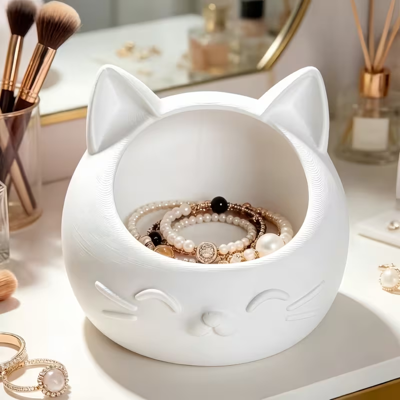 صندوق تخزين صغير على شكل قطة ك - مراجعة Jewelry And Watches Box وسعره