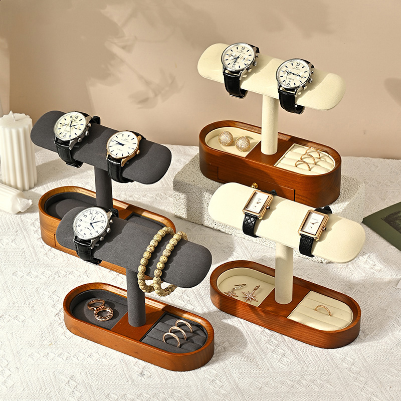 Oirlv خشب متين ساعة منظم الرف  - مراجعة Jewelry And Watches Box وسعره