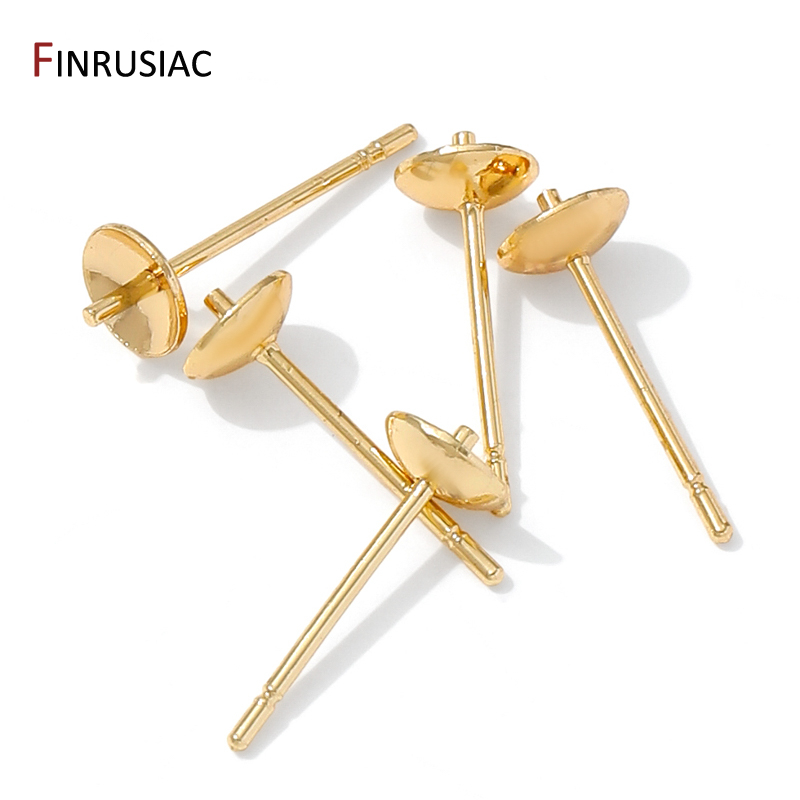 14K مطلية بالذهب أقراط نحاسية  - مراجعة Pearl Stud Earrings وسعره