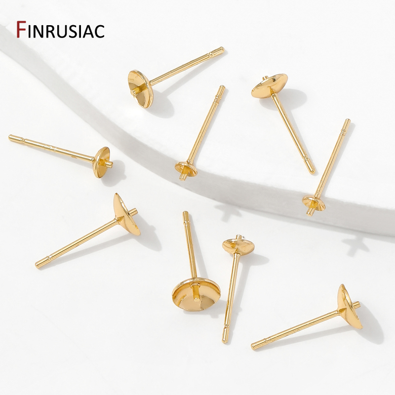 14K مطلية بالذهب أقراط نحاسية  - مراجعة Pearl Stud Earrings وسعره
