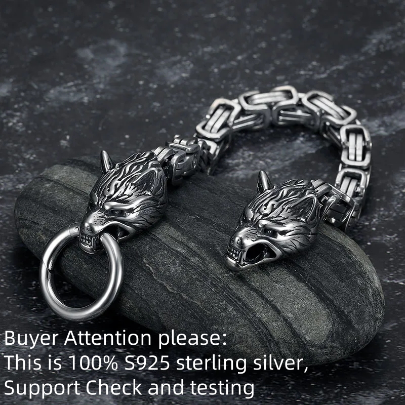 S925 فضة مزدوجة الذئب رئيس سوا - مراجعة Wolf Jewelry & Watches Tampa وسعره