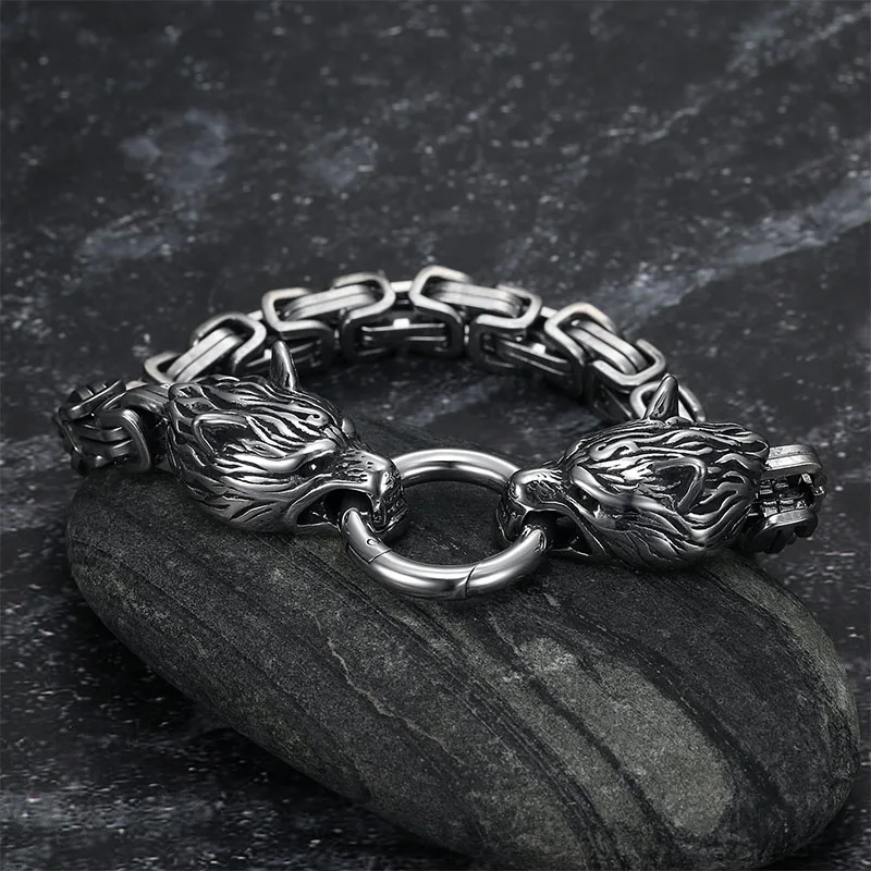S925 فضة مزدوجة الذئب رئيس سوا - مراجعة Wolf Jewelry & Watches Tampa وسعره