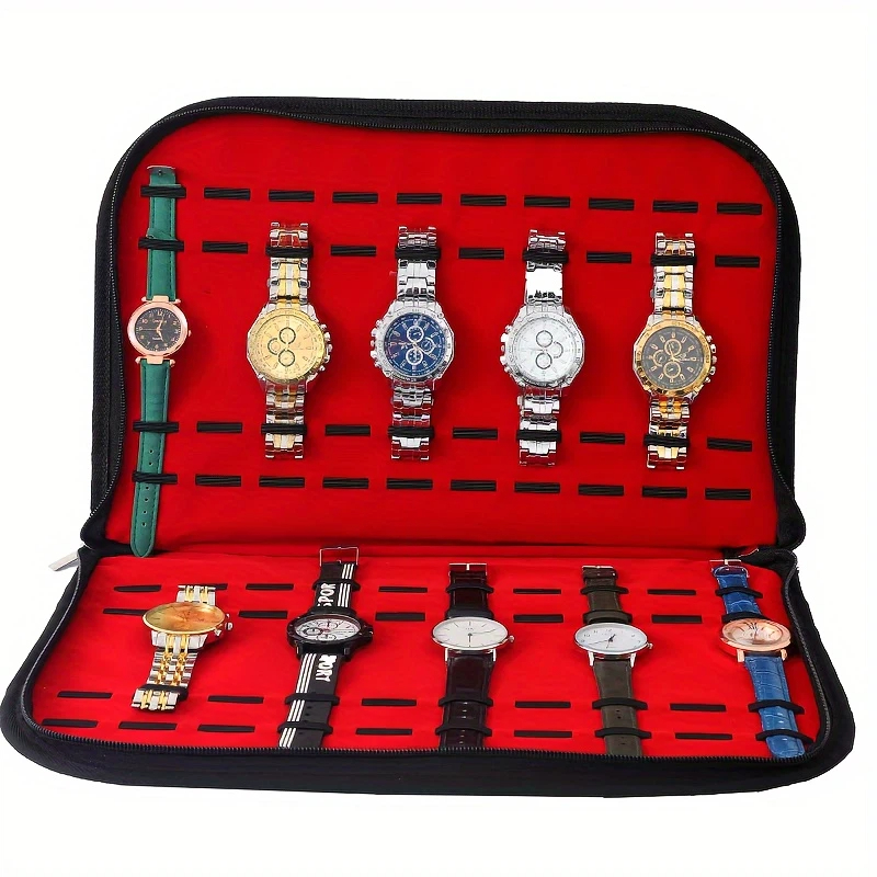 حقيبة تخزين ساعات بـ 20 فتحة،  - مراجعة Jewelry And Watches Box وسعره