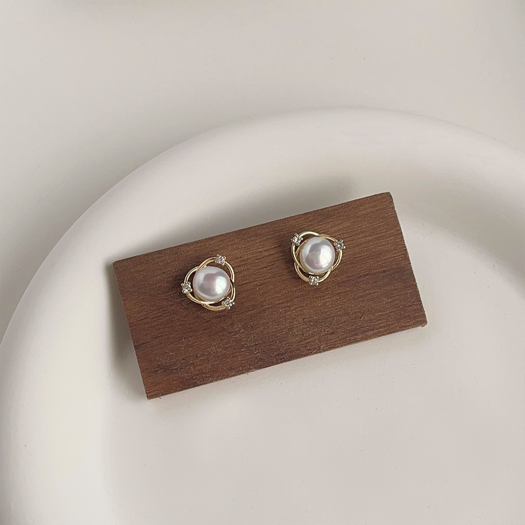 إكسسوارات يدوية الصنع، أقراط ل - مراجعة Pearl Stud Earrings وسعره